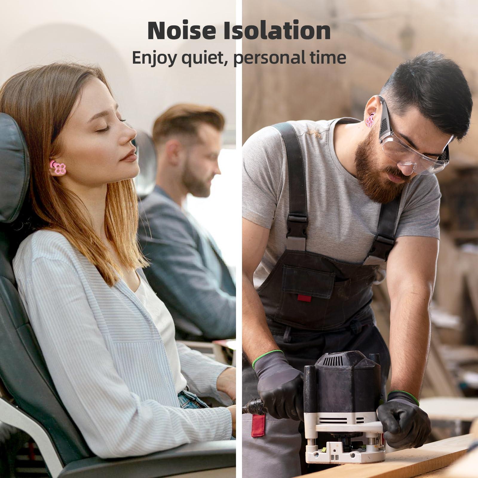 Promise Promise CloverTunes Ear Plugs for Noise Reduction,Super Soft, Reusable Hearing Protection for Concerts & Festivals, Live Events, Musicians, Sports, DJs and Nightlife,Sleep, Tinnitus Relief(Pink)