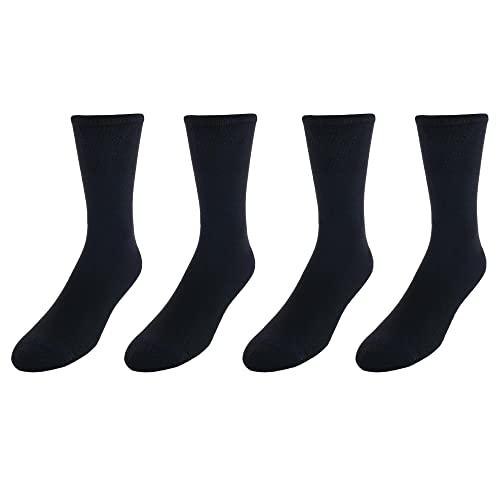 Dr. Scholl\'s Dr. Scholl\'s Men\'s Diabetic & Circulatory Crew Work Socks (4 Pair Pack), Black
