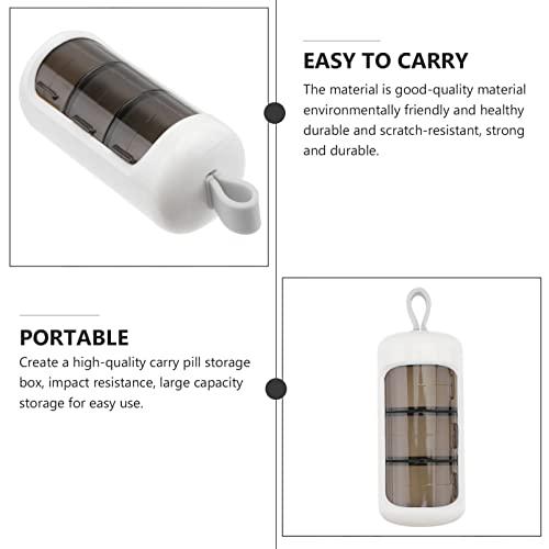 Alipis Alipis 3 Pcs Pill Storage Box Creative Pill Holder Plastic Container Purse Pill Case Purse Holder Mini Pill Organizer Storage Case Travel Tablet Plastic Abs White Medicine Chest