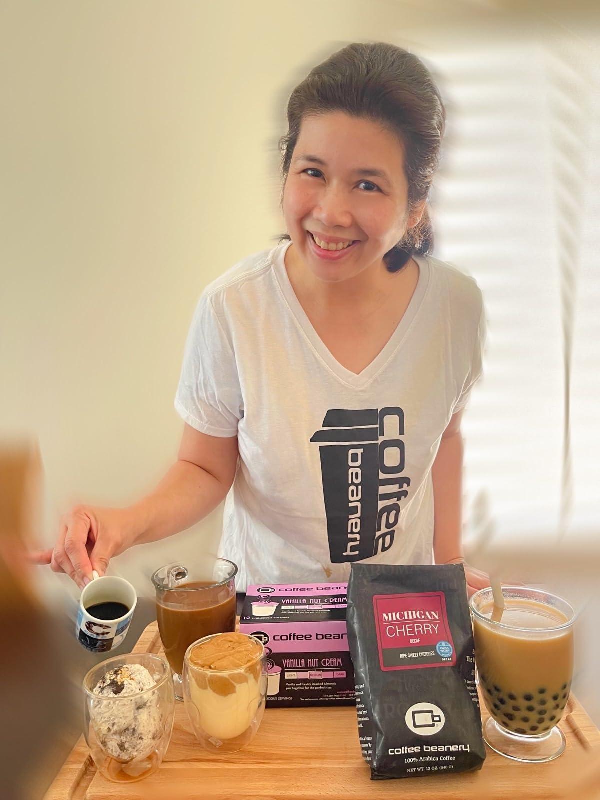 Coffee Beanery Michigan Cherry Decaf Coffee by Coffee Beanery | 12oz Flavored Decaf Coffee Beans Medium Roast Coffee | 100% Specialty Arabica Coffee Whole Bean | Gourmet Coffee Whole Beans