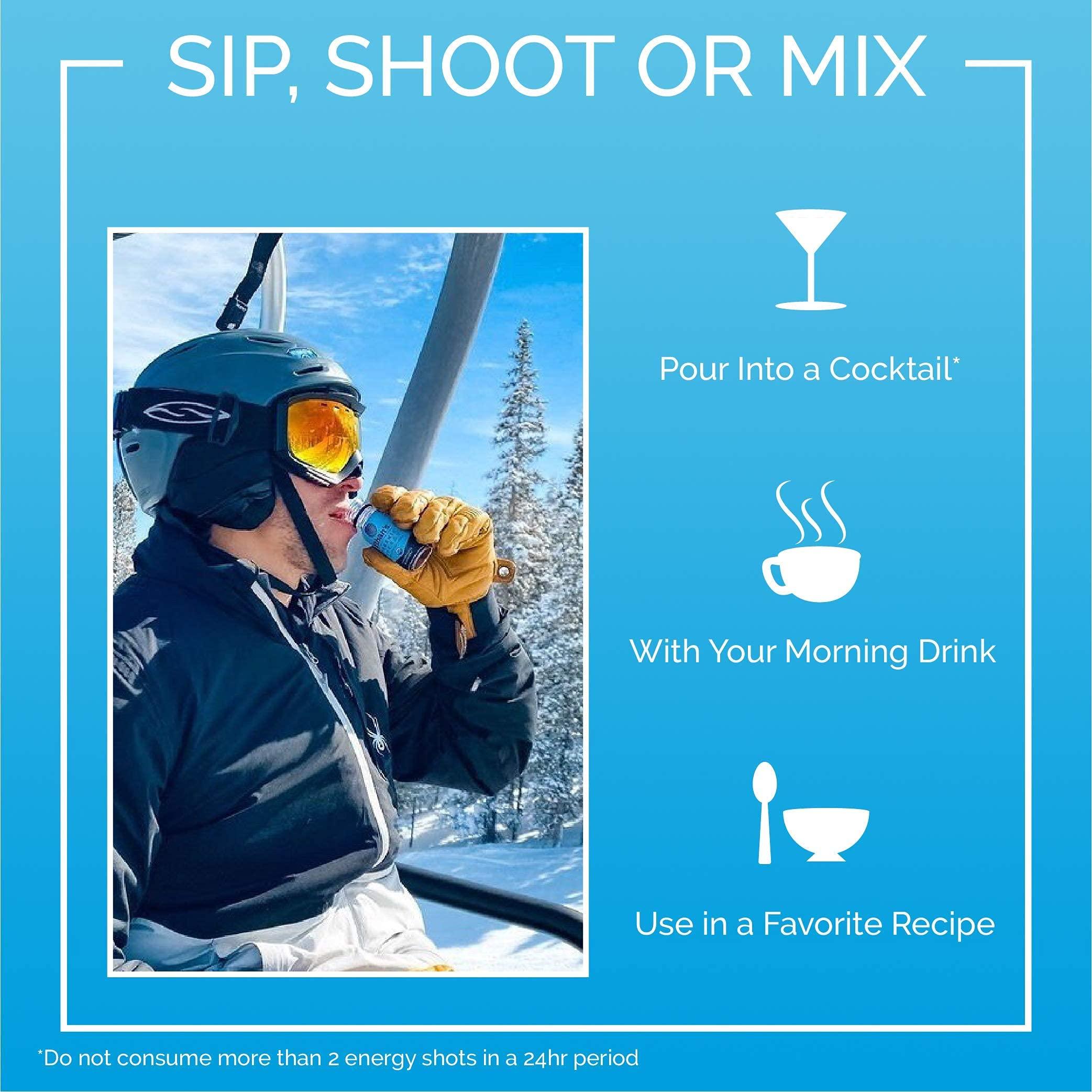 Ethan's Ethan\'s Organic Clean Energy Shots Pomegranate Blueberry, Sugar Free Natural Pre-Workout Focus Boost, Gluten Free, Vegan, B6 & B12 Vitamin C with Green Tea Extract and Guayusa (12 Pack of 2oz Shots)