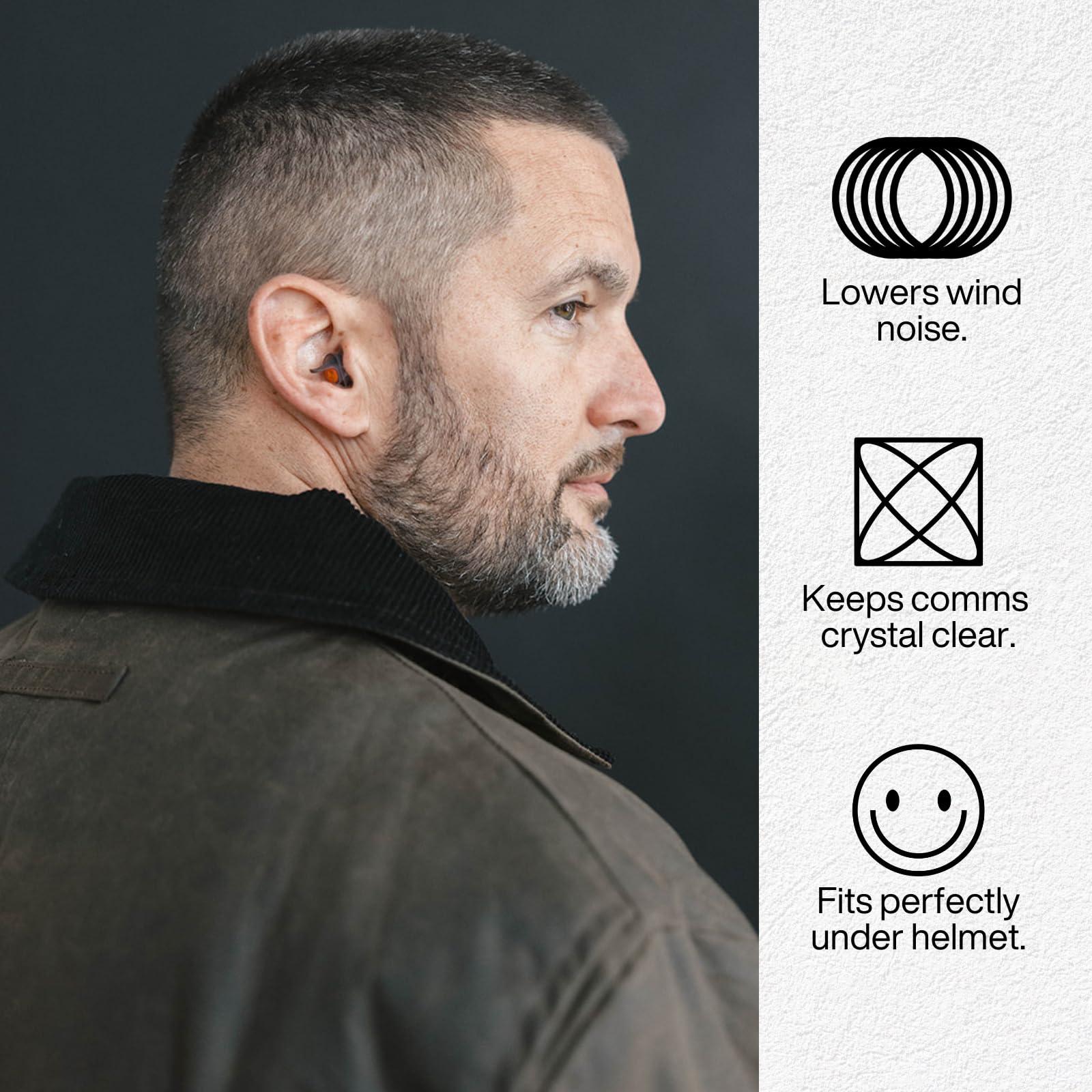 EarPeace EARPEACE Moto PRO - Motorcycle Ear Plugs - Reusable Earplugs for Wind Noise Protection with High Fidelity Filter - Noise Canceling up to 24dB - Motorcycle Accessories - Includes Filter Set and Case