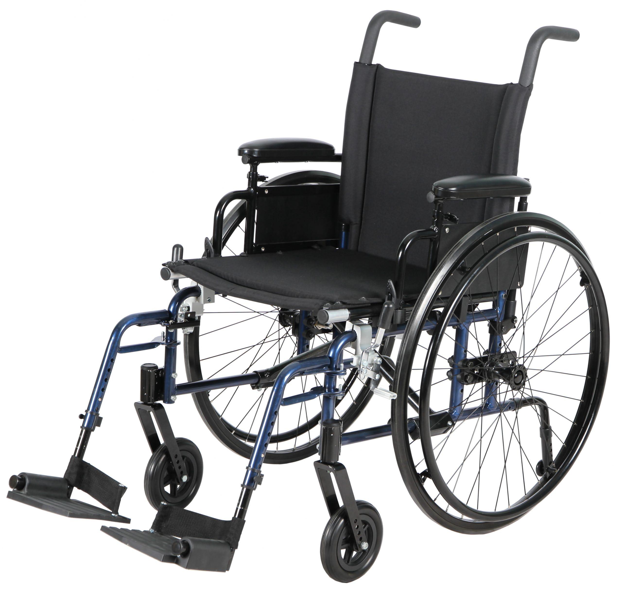 Evermed EVERMED K5 Ultralight Wheelchair 28 lbs Swing-Back Desk-Length Arms 250lbs. Capacity, Transport Chair for Adults & Seniors (ELEVATING LEGRESTS, 20 inches)