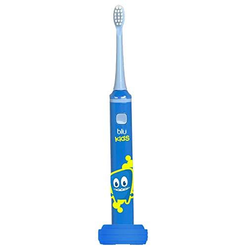 Blu Blu Smart Bluetooth Enabled Kids Toothbrush with Live Tracking App to Teach Children Healthy Brushing Habits, Share Results with Your Dentist (Blue). Wireless Rechargeable Electric.