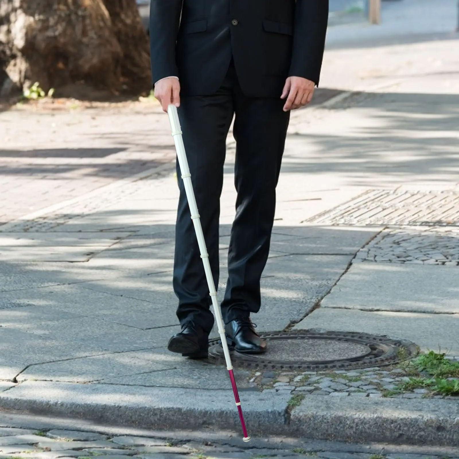 NineLife Basics Blind Cane for The Visually Impaired 9-Sect Blind Walking Stick Walking Crutches for The Elderly Telescopic Blinch Stick for Men or Women