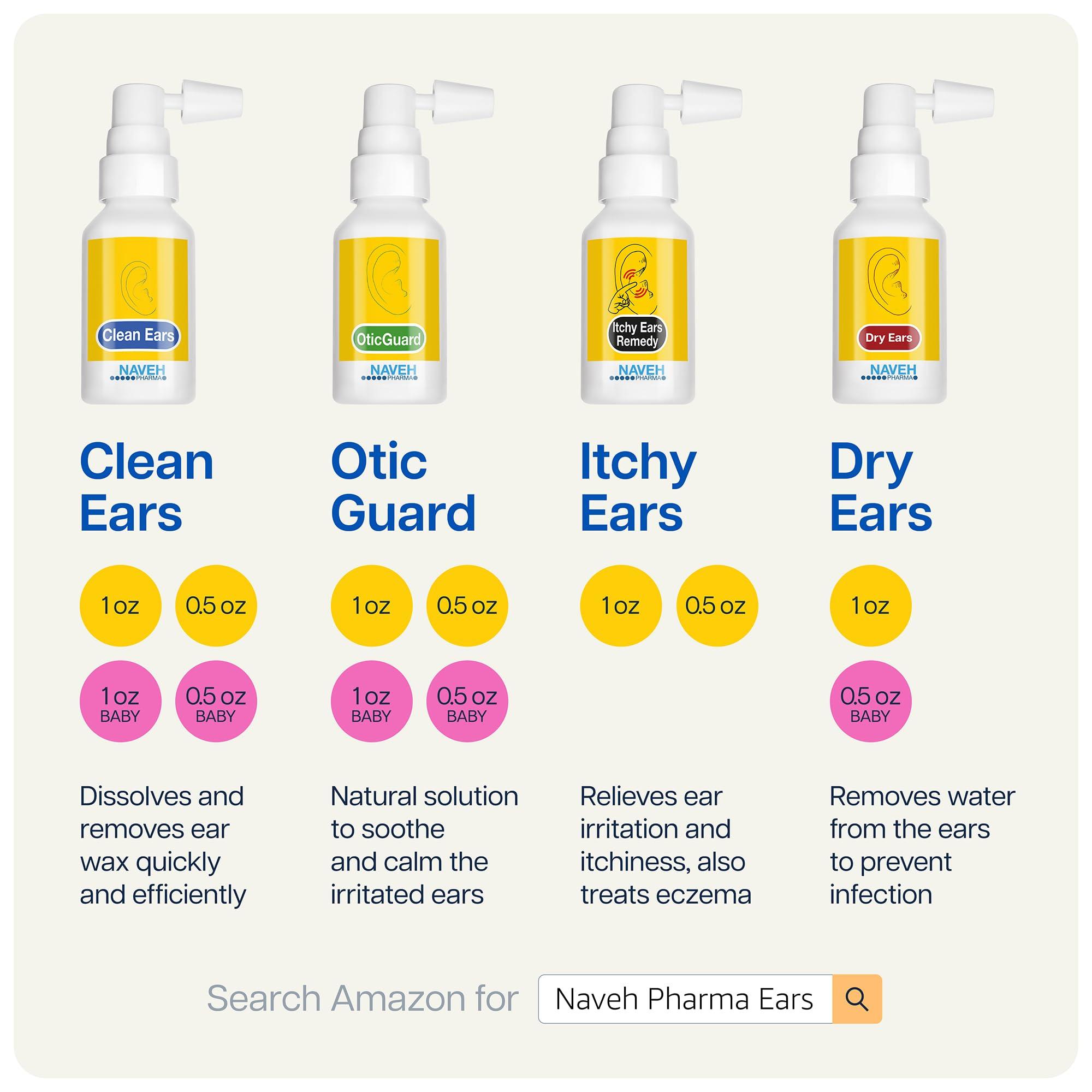 NAVEH PHARMA NAVEH PHARMA Dry Ears Baby | Swimmers Ear Drops Spray | Ear Drying Drops for Little Swimmers | Remove Water Trapped in Ears in Seconds | Prevent Hearing Loss (0.5 Fl Oz)