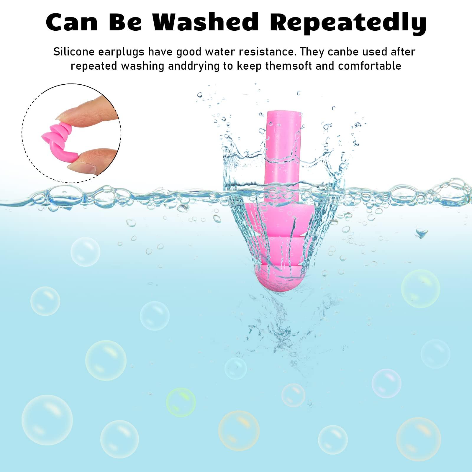 Tondiamo 150 Pairs Silicone Ear Plugs Bulk Individually Wrapped Noise Cancelling Earplugs for Sleeping Reusable Noise Reduction Earplugs Colorful Soft Ear Plugs with Carry Case for Swimming Snoring
