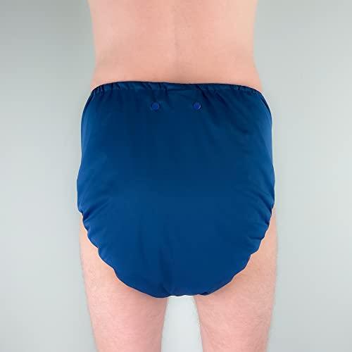 Ecoable Adult Pocket Cloth Diaper 2.0: Reusable Incontinence Protection Briefs for Special Needs Teens, Men and Women (Large, Deep Red)