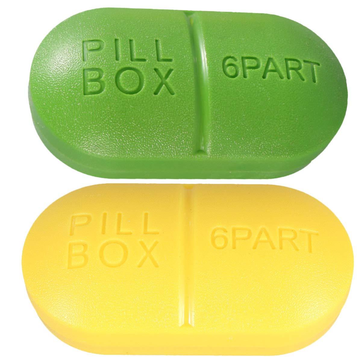 DOITOOL 2pcs Box Medicine Storage Case Pill Case Capsule Container