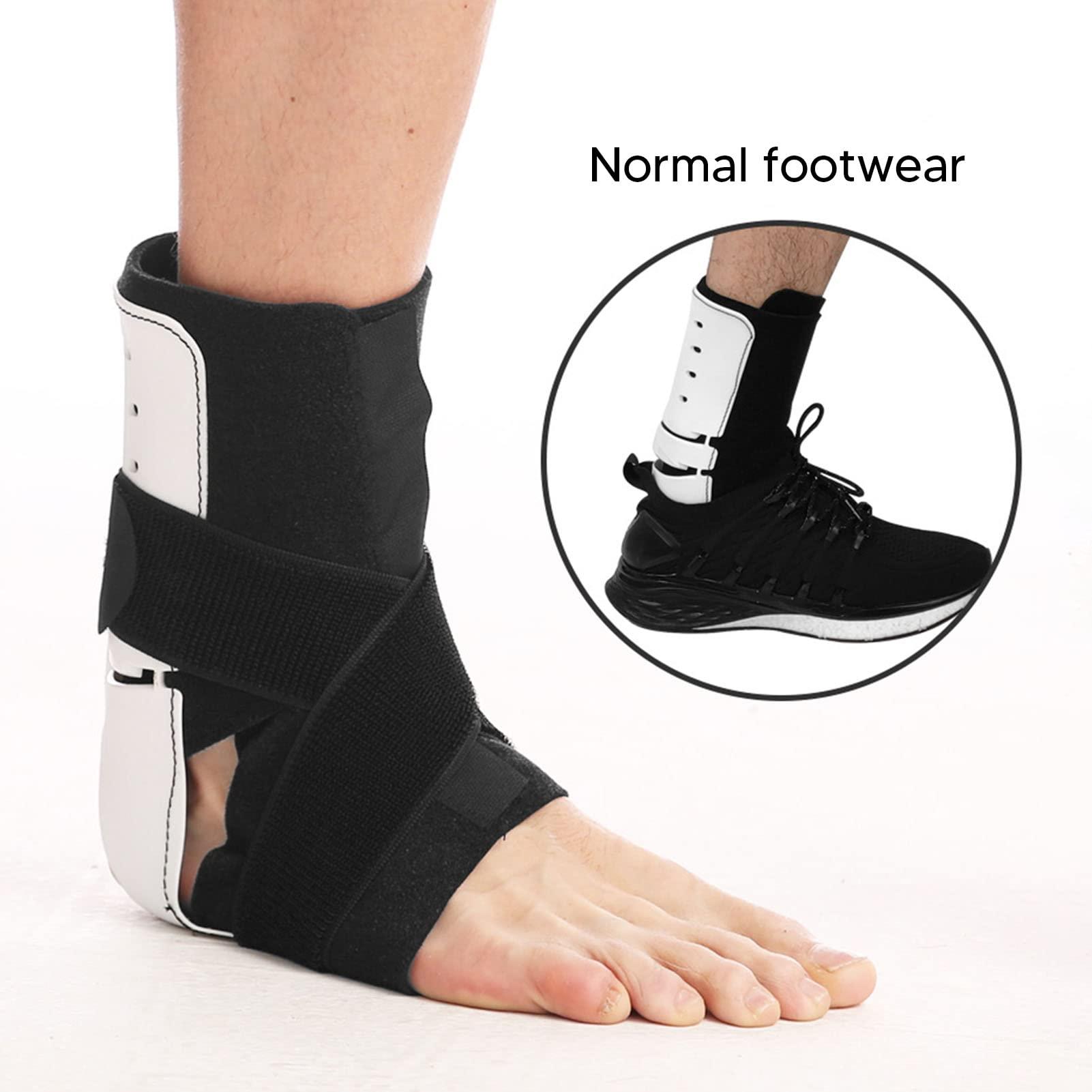 HEITIGN Foot Splint Dual Use Foot Straightener Foot Support Braces Broken and Foot Splints Foot Brace for Arthritis Pain Reduce Ankle Fixation Brace Support for Gym (Right Foot L/XL)