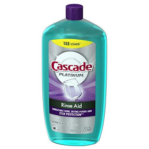 Cascade Cascade Rinse Aid Platinum Dishwasher Agent, Regular, 16 Fluid Ounce (Pack of 6)