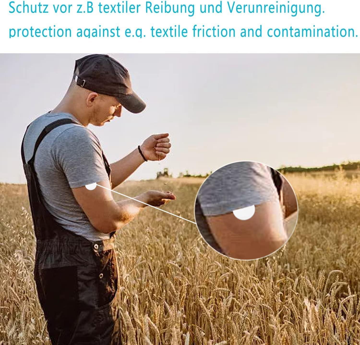 GTAGKOMMEN 20 Packs Freestyle Libre 2 Sensor Covers, Latex-Free Hypoallergenic Waterproof Adhesive Patches for Libre 2 Sensor, CGM Covers Protection Transparent Tape 14 Days Long Stay NO Hole & Glue -GTAGKOMMEN