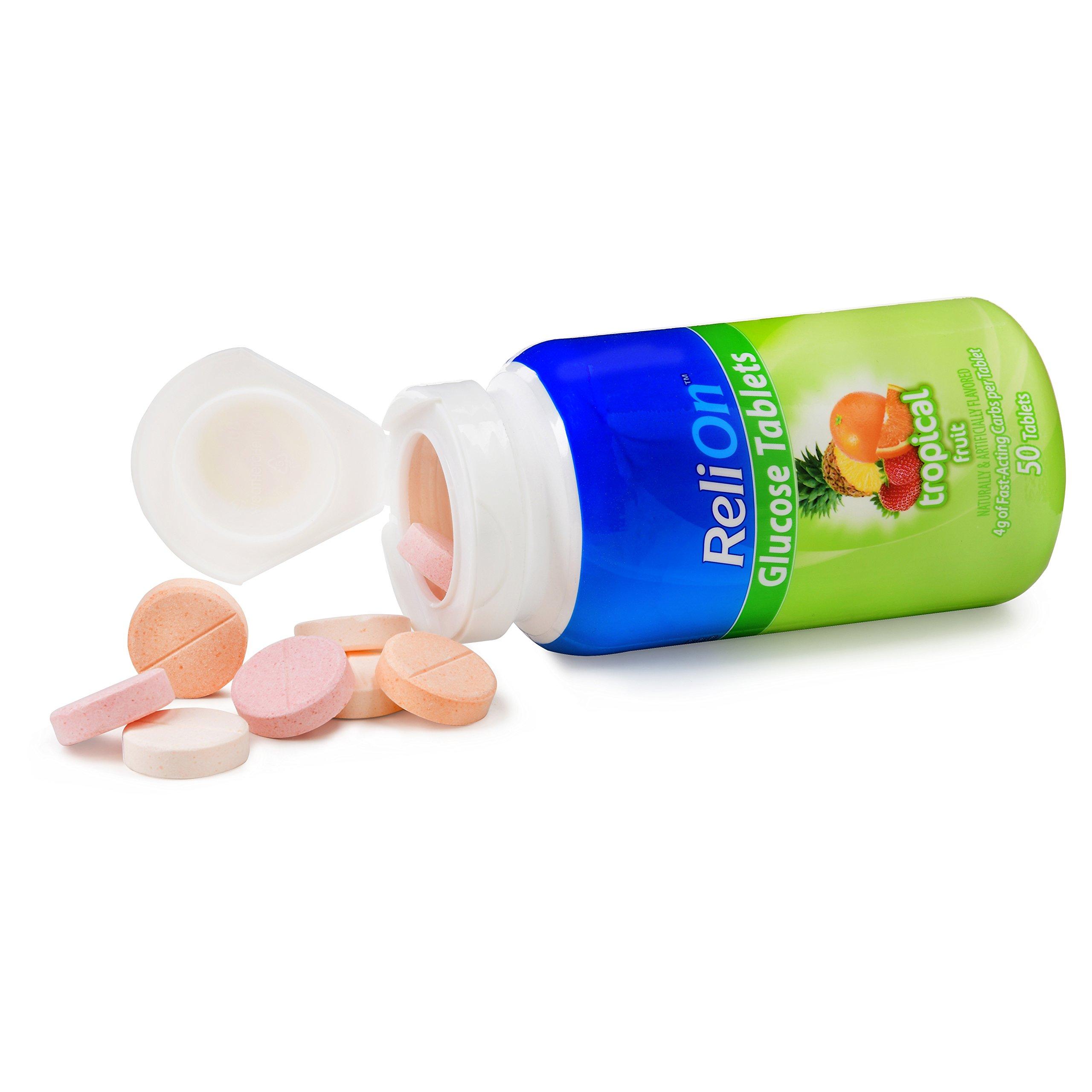Reli On Relion Glucose Tablets - Tropical Fruit Flavor - 50 counts