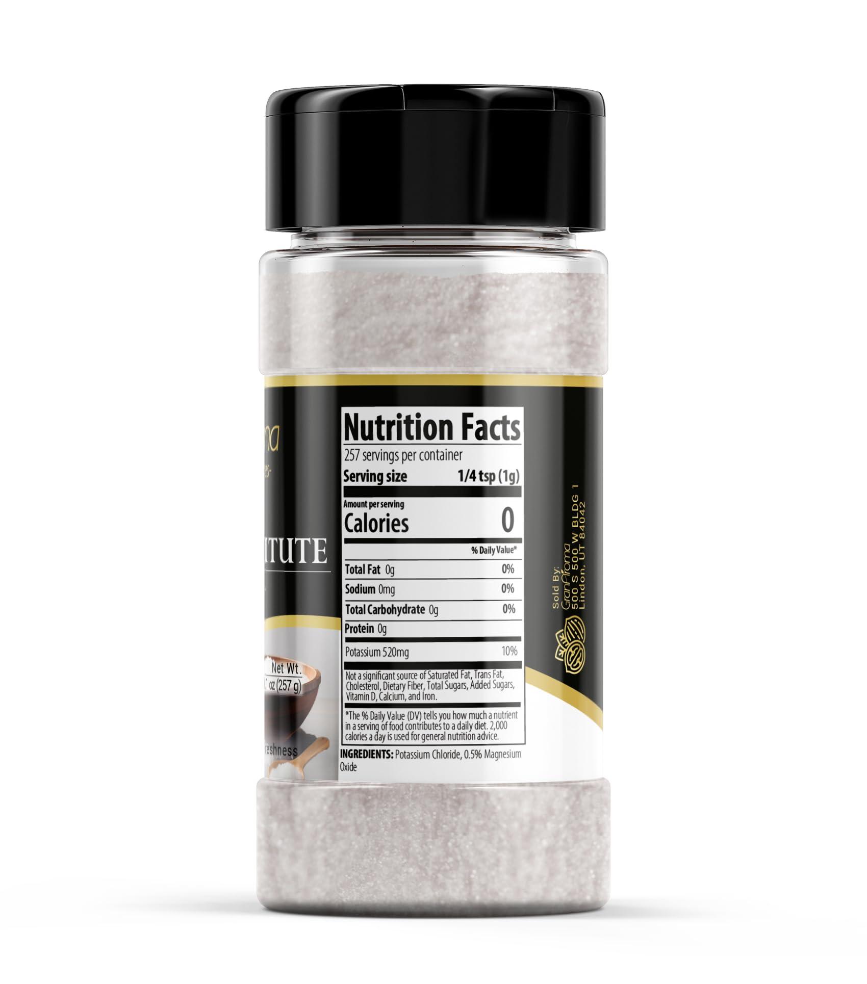GranAroma GranAroma Sodium-Free Salt Substitute, 9.1 oz, Potassium Chloride, Salty Taste, Sodium-Free