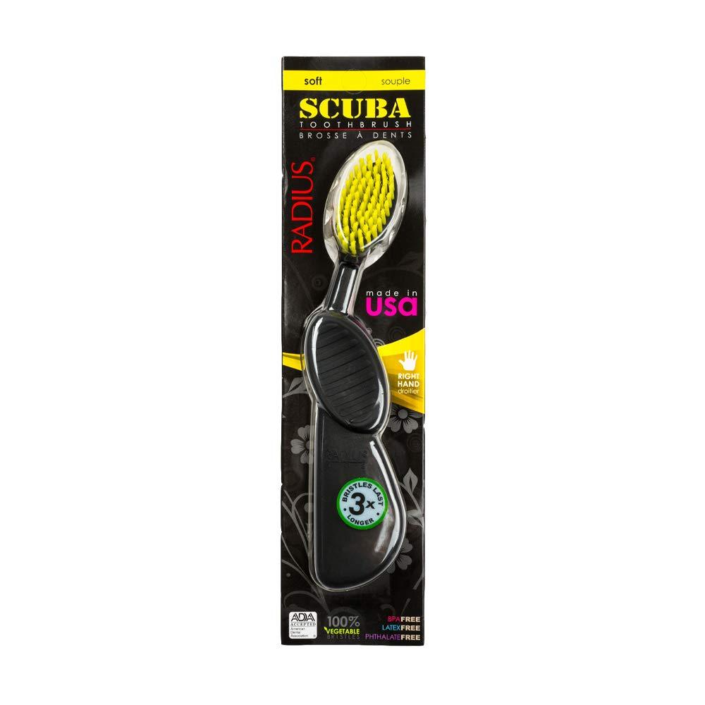 RADIUS RADIUS Toothbrush Flex Brush Right Hand Black/Yellow 1 Unit | Designed to Improve Gum Health and Reduce The Risk of Gum Disease