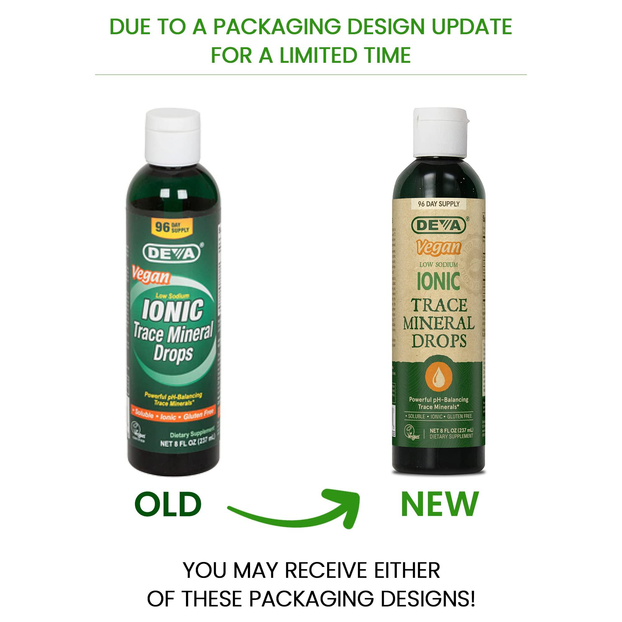 Deva Nutrition DEVA Vegan Ionic Trace Mineral Drops, Low Sodium, pH Balancing, 96-Day Supply, 8 Fl Oz