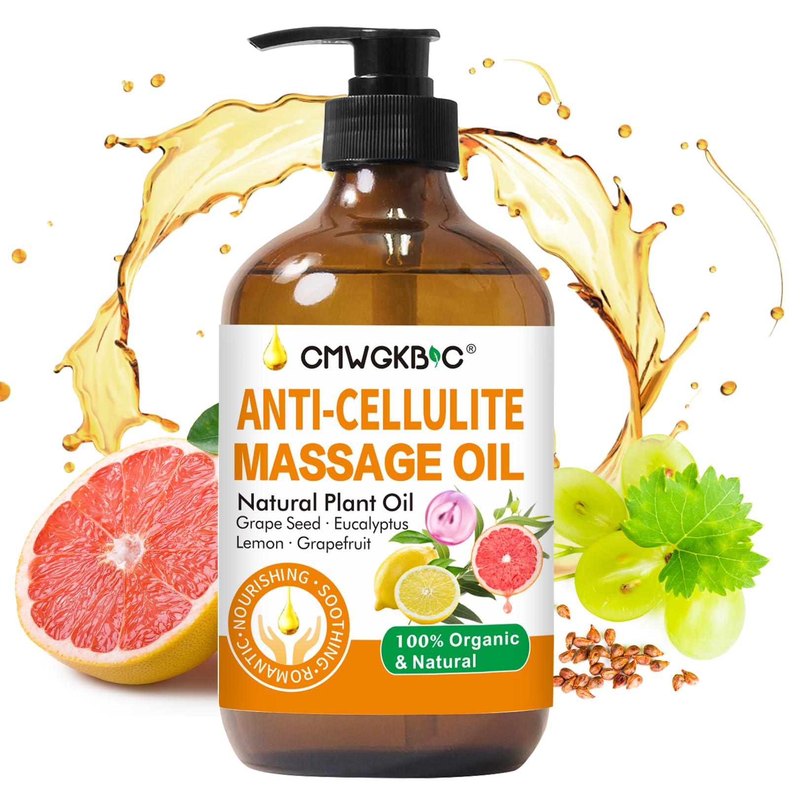 CMWGKBC Anti Cellulite Oil Massage Oil for Massage Therapy,Body Oil for Skin Tightening & Cellulite Remover in Thighs and Butt,Cellulite Treatment Massage Oil,Assists with Firming,Toning & Moisturizes Skin