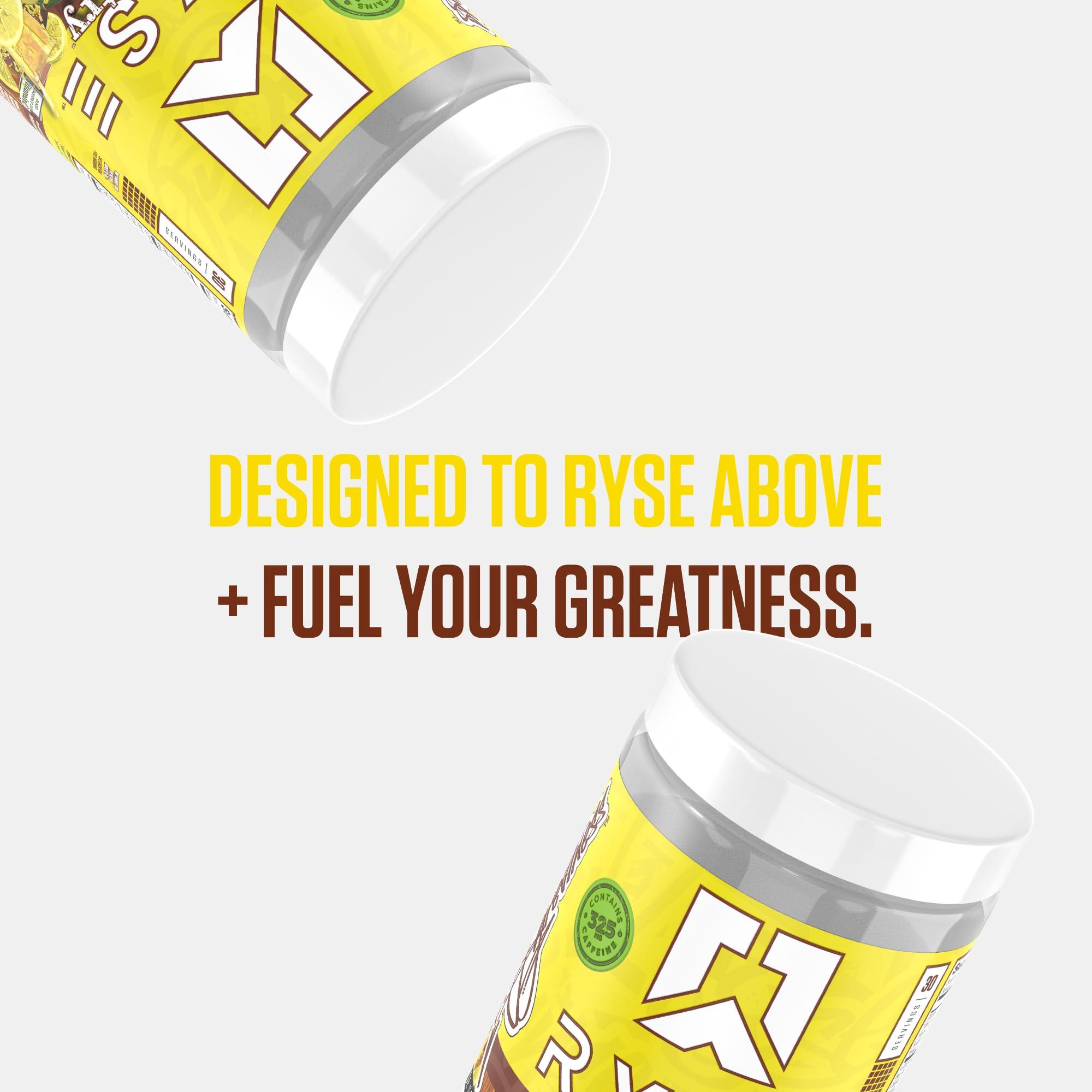 RYSE Up Supplements Ryse Loaded Pre Workout Powder Supplement for Men & Women | Pumps, Energy, Focus | Beta Alanine + Citrulline | 325mg Caffeine | 30 Servings (Country Time Lemonade)