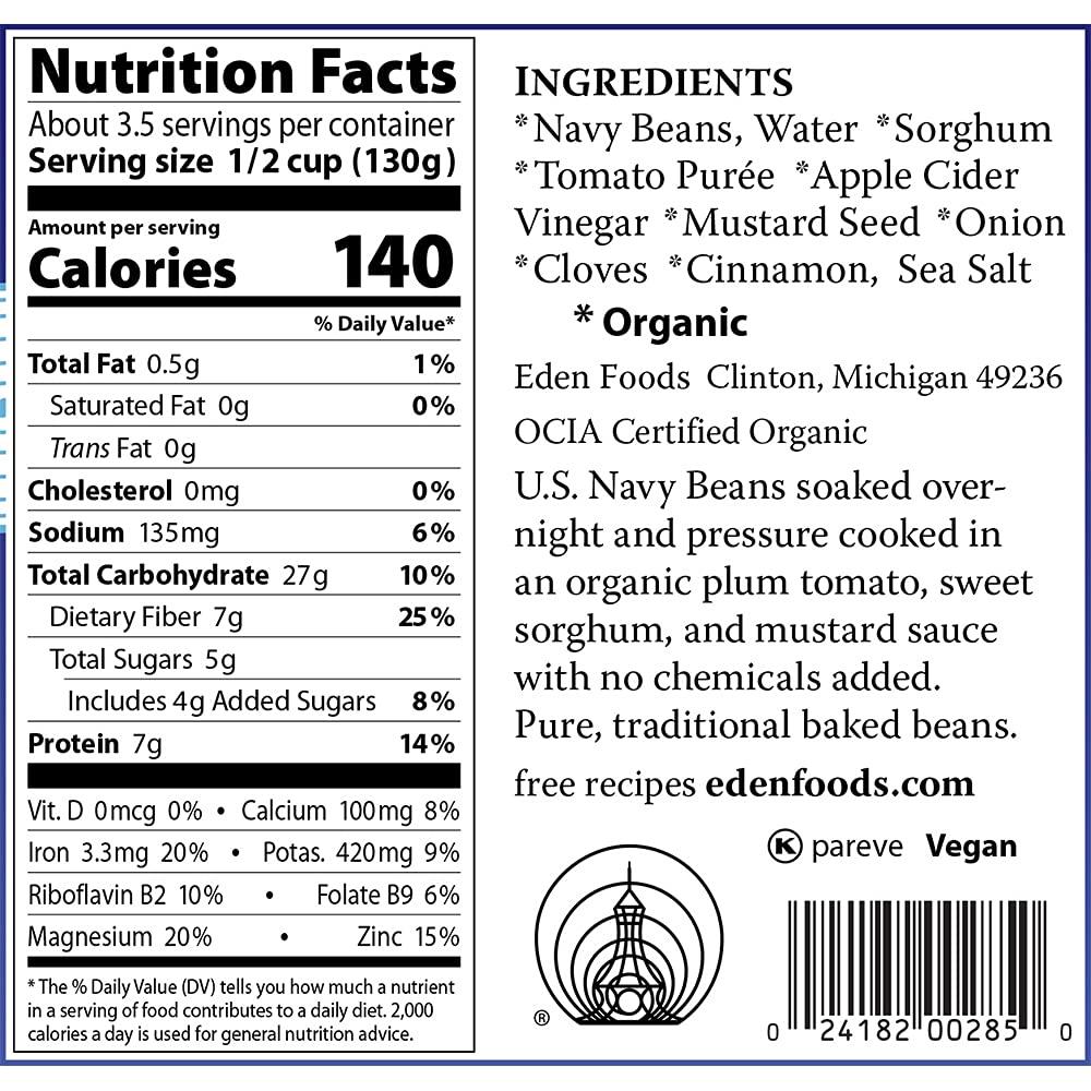 Eden Eden Foods Organic Baked Beans with Sorghum and Mustard, 15 oz