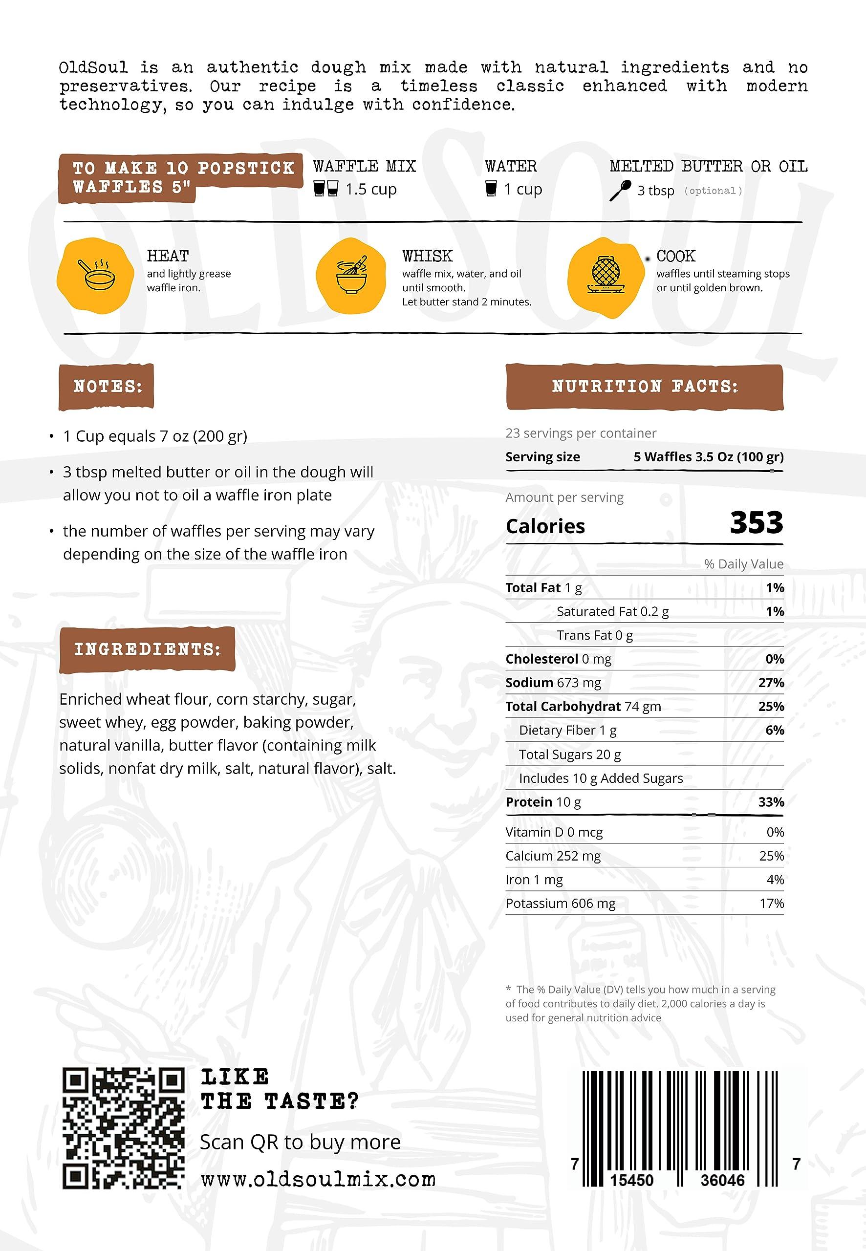 ALDKitchen OldSoul Waffle Mix for Waffles on a Stick | Soy & Nut free | Stick Waffles Dough Mix | 30 lbs | 672 Stick Waffles (Vanilla)