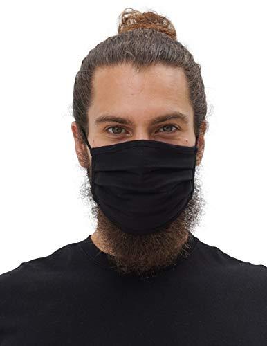 Simlu Simlu 8 Pack Unisex Reusable Pleated Fabric Face Mask with Adjustable Elastic 2 Layer, Washable, Nose Wire