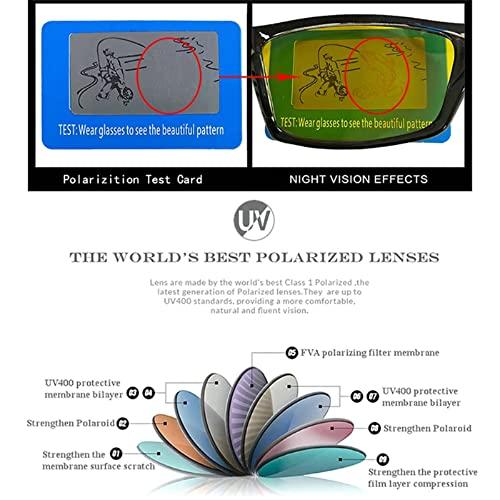 willochra Anti-Glare Night Vision Polarized Reading Glasses for Men Women Sports full lens Sunglasses Readers Anti-Glare goggles (black yellow, 0, multiplier_x)