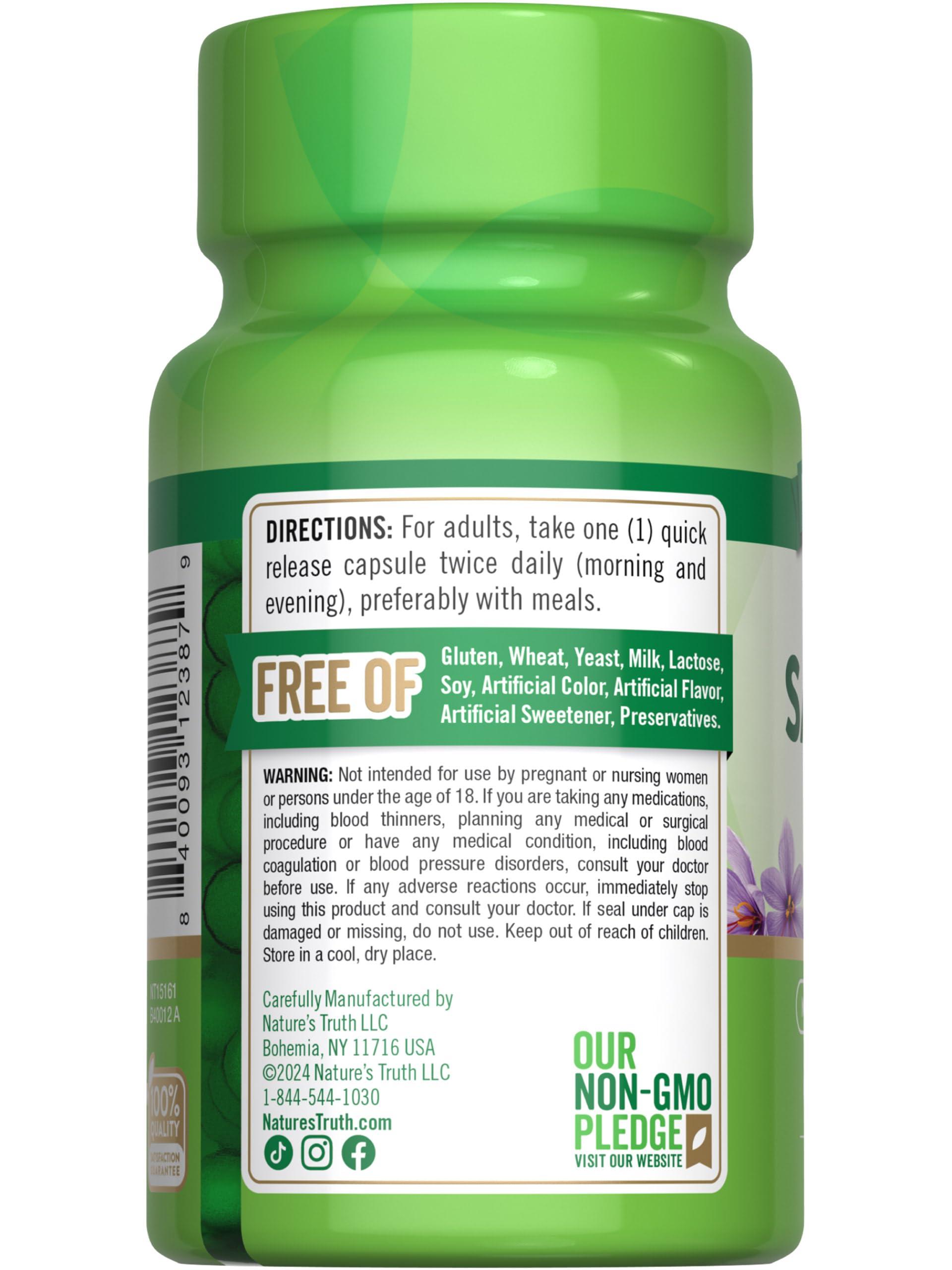 Nature\'s Truth Nature\'s Truth Saffron Extract Capsules | 60 count | Concentrated Extract | Non-GMO & Gluten Free Supplement