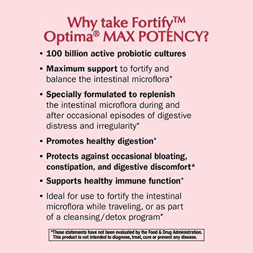 Nature's Way Nature's Way Natures Way Fortify Optima Daily Probiotic, 100 Billion, 15 Strains, Prebiotic, 30 Capsules, 30 Count