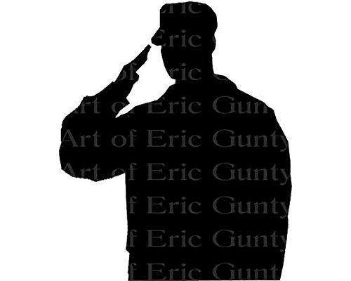 Art of Eric Gunty 1/4 Sheet - Military Soldier Birthday - Edible Cake/Cupcake Party Topper - D22430