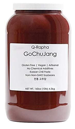 Q-Rapha Q-Rapha Premium Korean Gochujang (Chili Paste), Gluten-free, Non-GMO, Unpasteurized Artisanal (1 Gallon)
