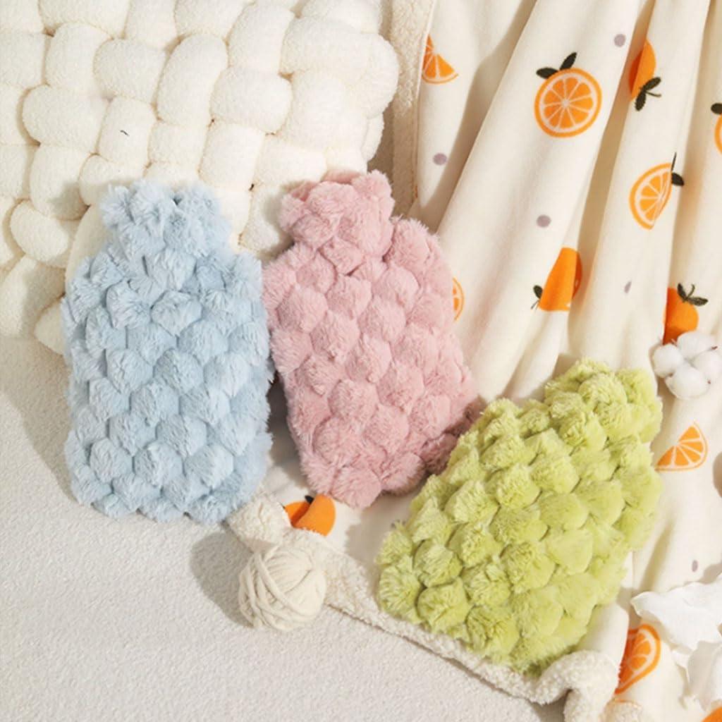 PEKJI Winter hot Water Bottle for Bed Hand Warmer Bag Portable Plush hot Water Bag Water-Filled Warm Water Bottle with Cover