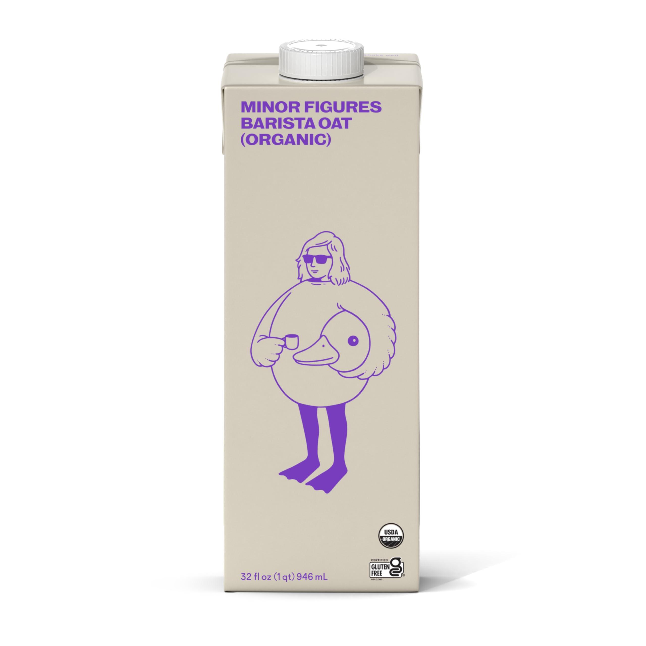 Minor Figures Minor Figures - Oat Milk - Organic - Barista Standard - 32 Oz - 6 Pack - Non Gmo - Plant Based - Vegan - Dairy Free - Shelf Stable - Unsweetened