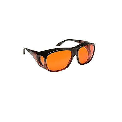 Eschenbach Optik Eschenbach Optik Solar Shield Sunglasses - Polycarbonate Sunglasses for Men and Women Orange Filtered UV Protection Sunglasses (Small)