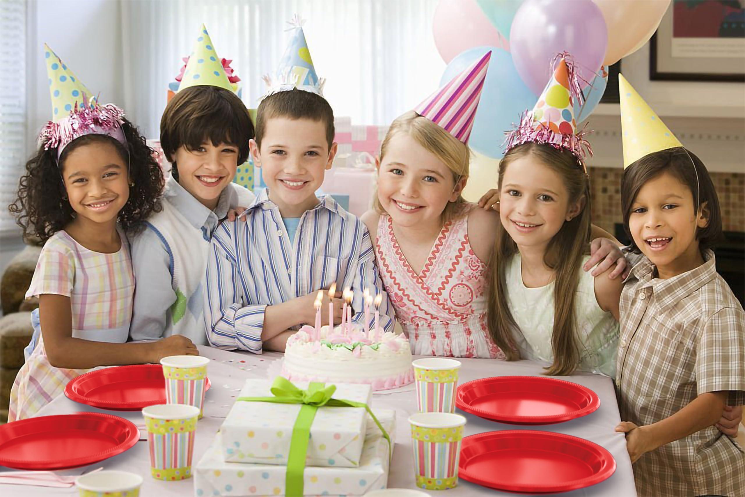 Exquisite Exquisite Red Plastic Plates Disposable 10\" Plastic Dinner Plates 100 Pcs Red Disposable Plates Plastic Plates For Party Plates Disposable Heavy Duty 350 GSM Red Plates For Party.