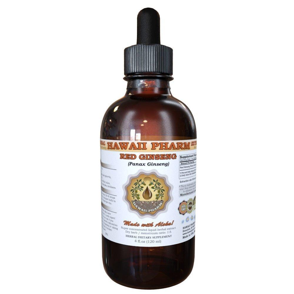 Hawaii Pharm HawaiiPharm Red Ginseng (Panax Ginseng) Liquid Extract, Tincture, Herbal Supplement, Made in USA, 2 fl.oz