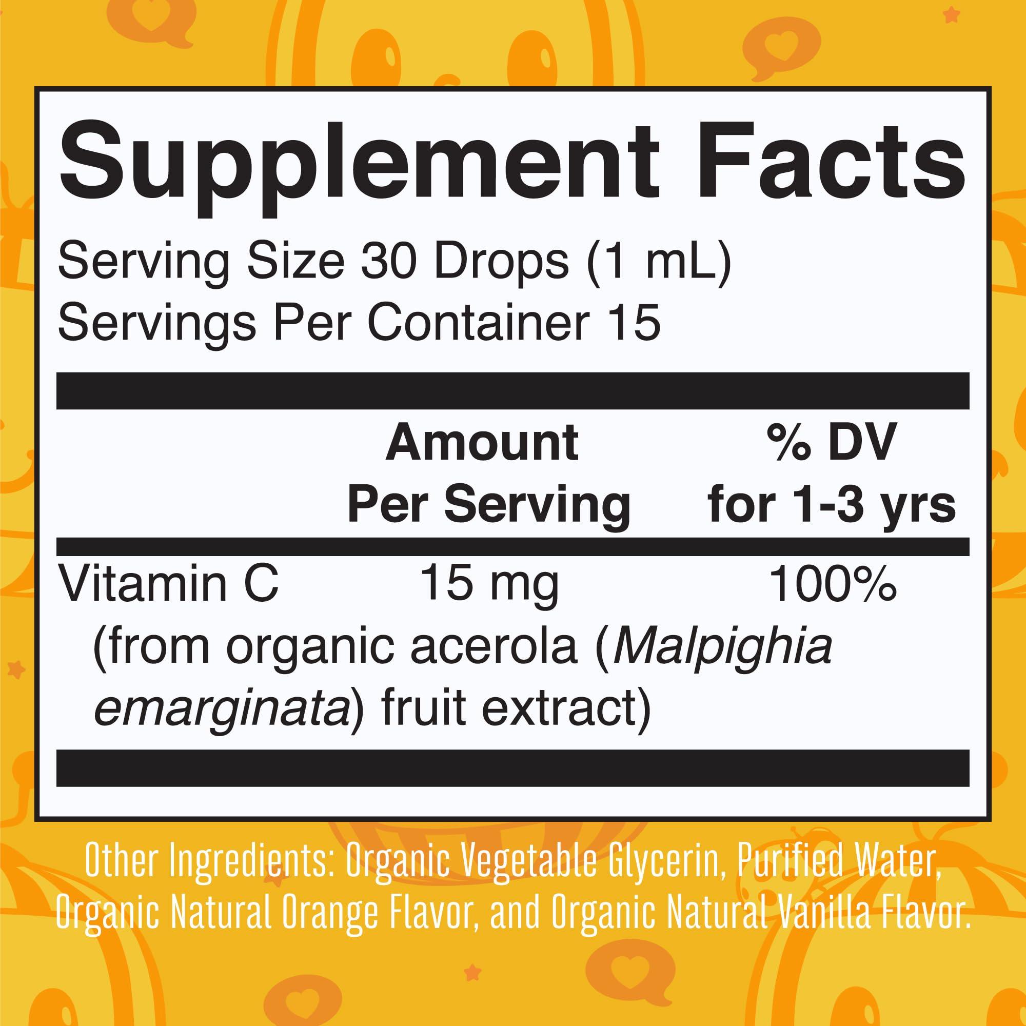 MaryRuth Organics MaryRuth Organics | CoComelon Kids Vitamin C Liquid Drops for Ages 4-13 Years | USDA Organic | Immune Support & Overall Health | USDA Organic | Vegan | Non-GMO | Gluten Free | 30 Servings