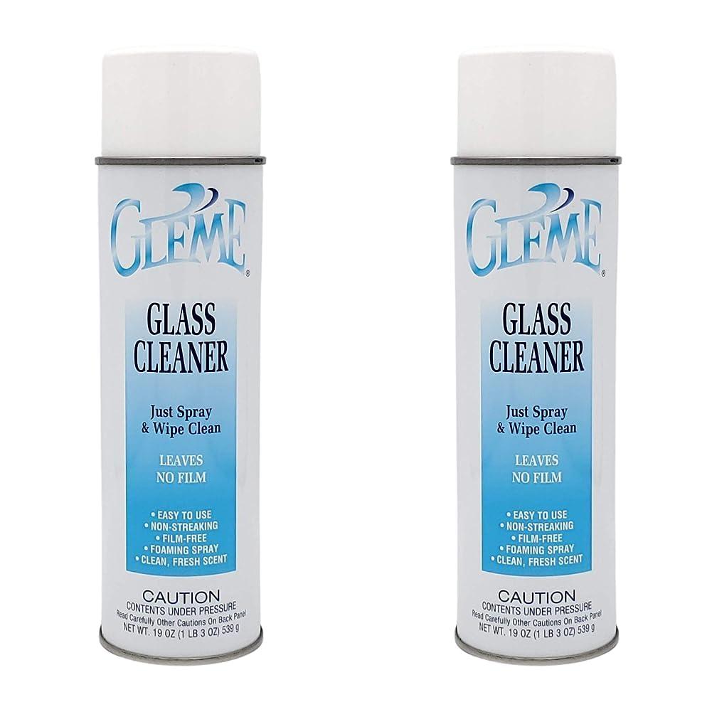 Claire Claire Manufacturing CL050-1PK Gleme Glass Cleaner, 20 oz. can, 1 count, teal & white (Pack of 2)