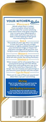 Gold Medal Gold Medal Premium Quality All Natural Whole Wheat Flour For Baking, 5 lb (Pack of 2)