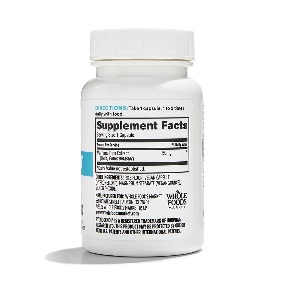 365 by Whole Foods Market 365 by Whole Foods Market, Pycnogenol 50Mg, 60 Vegetarian Capsules