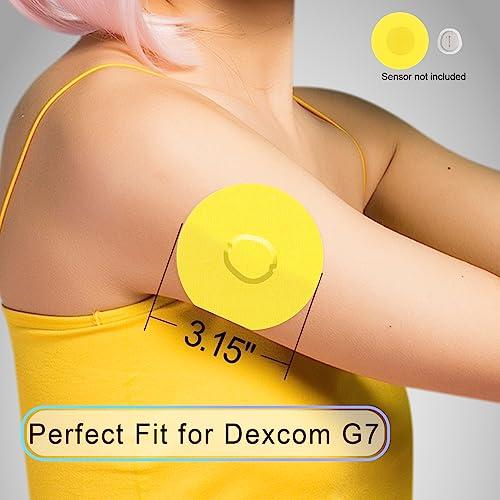 iFunyo Dexcom G7 Adhesive Patches Waterproof, 25Pack(5 Colors Combo) Overlay for Dexcom G7 Over Patch Tape,Premium Hypoallergenic & Latex-Free,10 Days Long Stay