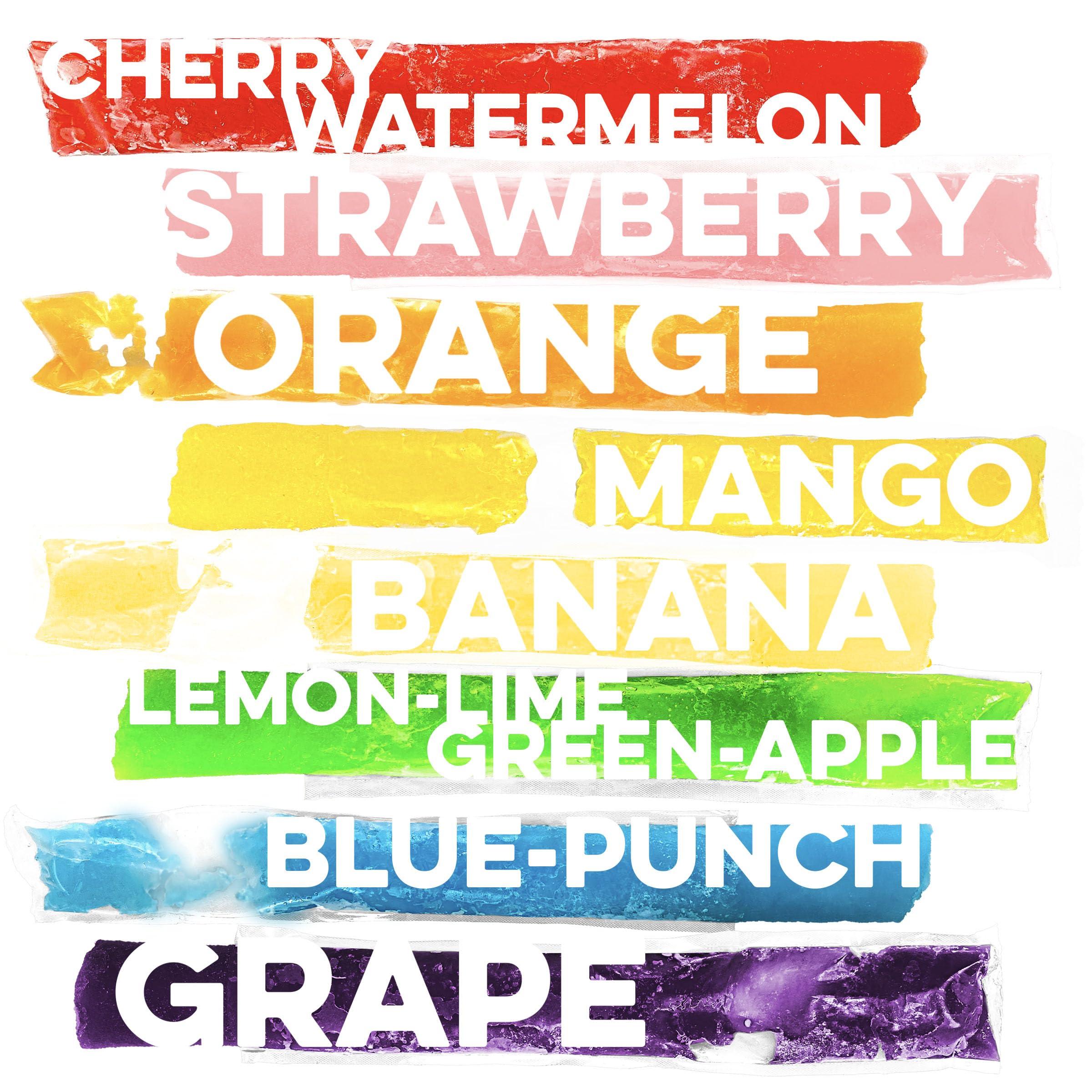 FUNPOPS FunPops Frozen Ice Pops, 36-Fruit Flavored Freeze Pops, Frozen Summer Snack For All Ages, Low Calorie