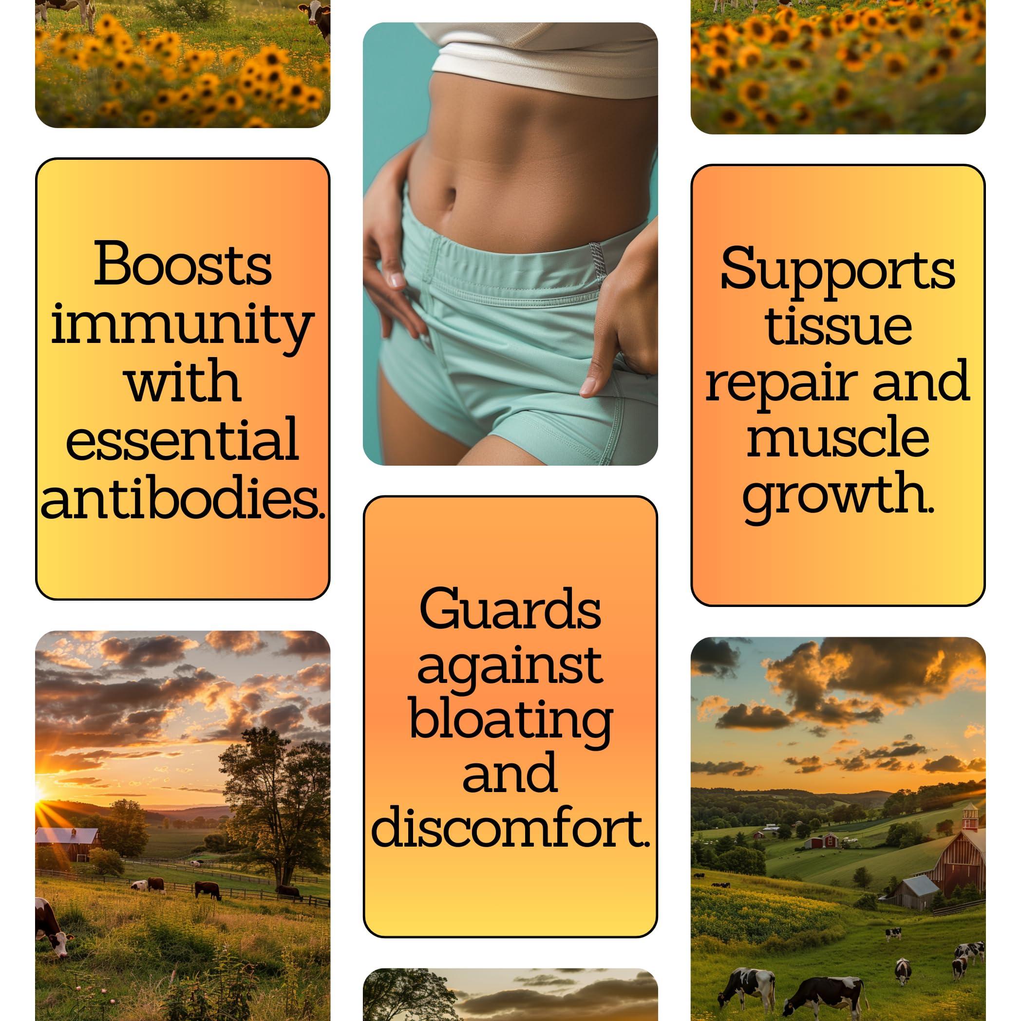 Everest Supplements Organic Colostrum Powder for Gut Health - 40% IgG, 100% Pure Grass Fed Powder for Hair Growth, Beauty, and Immune, Easy to Mix, High Concentration, Unflavored (60 Servings)