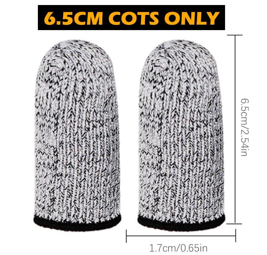 Elfzone Elfzone Finger Cots Cut Resistant Protector (24 Pcs) - 6.5cm Only - Finger Covers for Cuts, Gloves Life Extender, Cut Resistant Finger Protectors for Kitchen, Work, Sculpture, Anti-Slip, Reusable