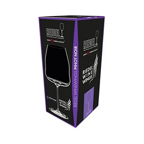 Riedel Riedel Personalized Winewings Pinot Noir/Nebiolo Wine Glass, Custom Engraved Giant 32oz Crystal Red Wine Glass for Pinot Noir, Nebiolo, Burgundy, Barbaresco and More