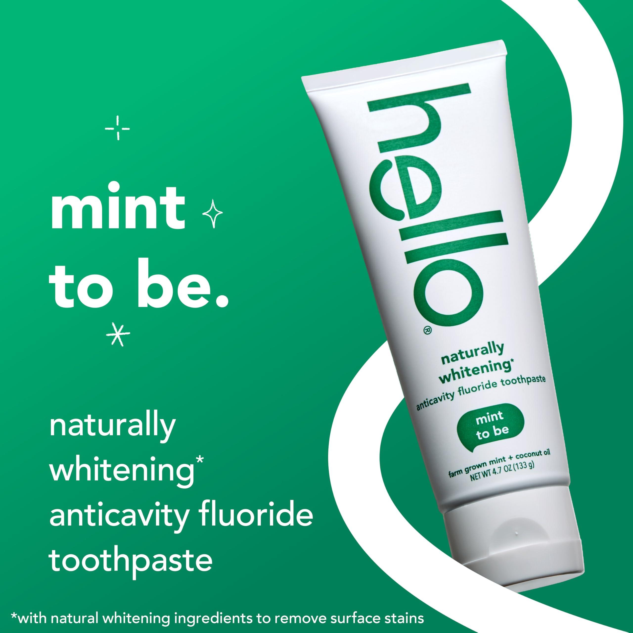 hello Hello Naturally Whitening Fluoride Toothpaste, Natural Peppermint Flavor and Tea Tree Oil, Peroxide Free, Gluten Free, SLS Free, 3 Pack, 4.7 OZ Tubes