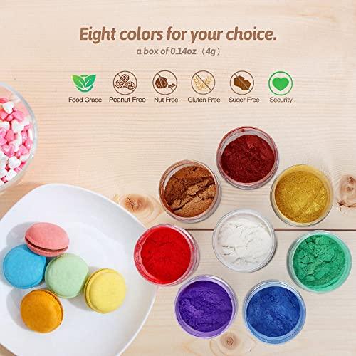 SIMEKKO Edible Glitter Burgundy Dust for Drinks: SIMEKKO Luster Dust Edible Suit for Wine,Cocktails, Champagne, Drinks & Beverages. Luster Dust Edible for Baking Cake Decoration(2bottles, 4gram each bottle)