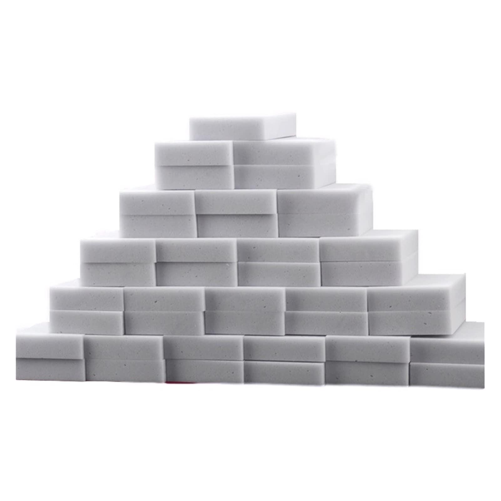 HIDIZ 200pcs/lot Gray Sponge Cleaning Kitchen Accessory 100 * 60 * 20mm (Color : 200pcs white)