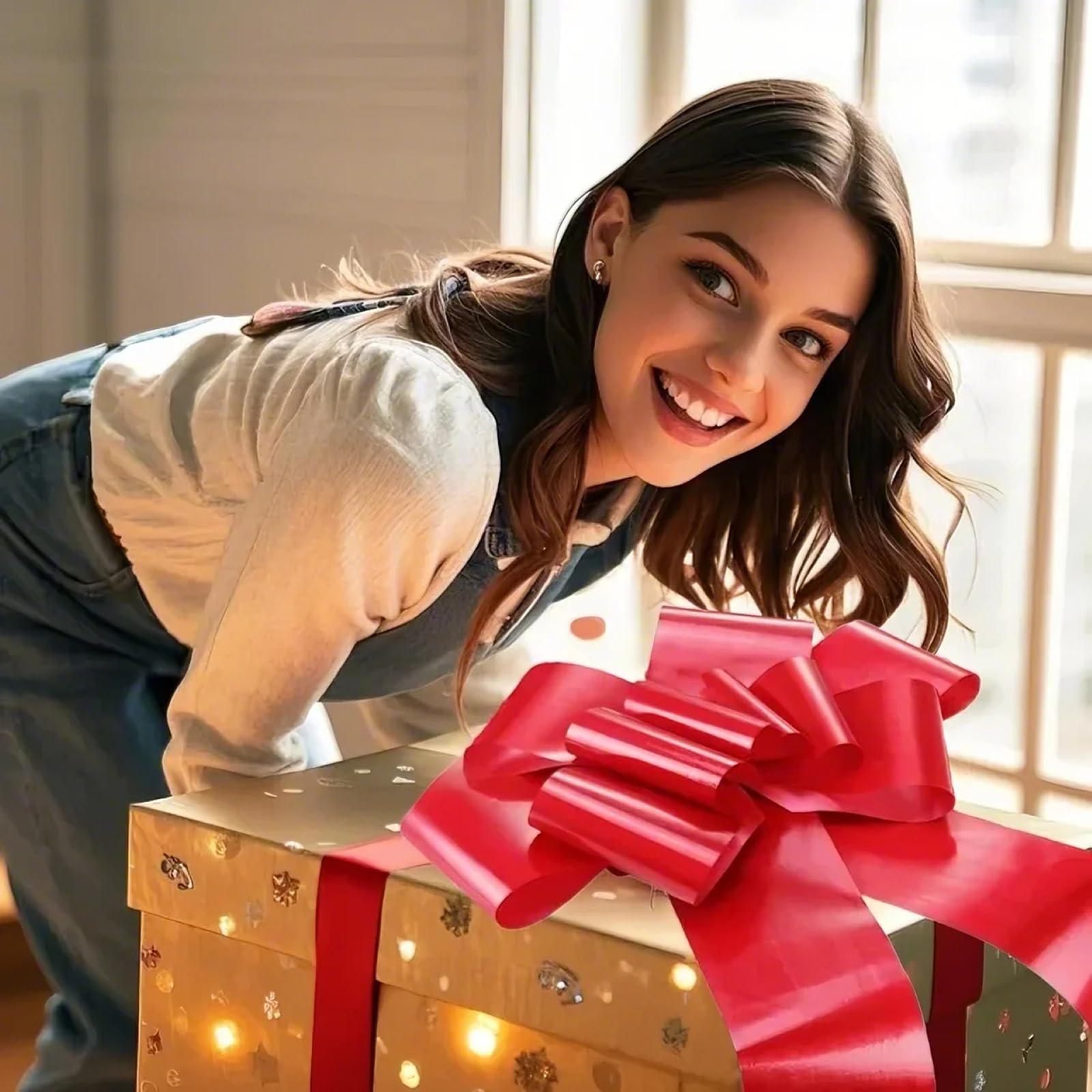 Pinkell Big Car Bow, Big Red Bow, Giant Car Bow, Large Bow, 30 Inch Bow for Large Present Decoration.