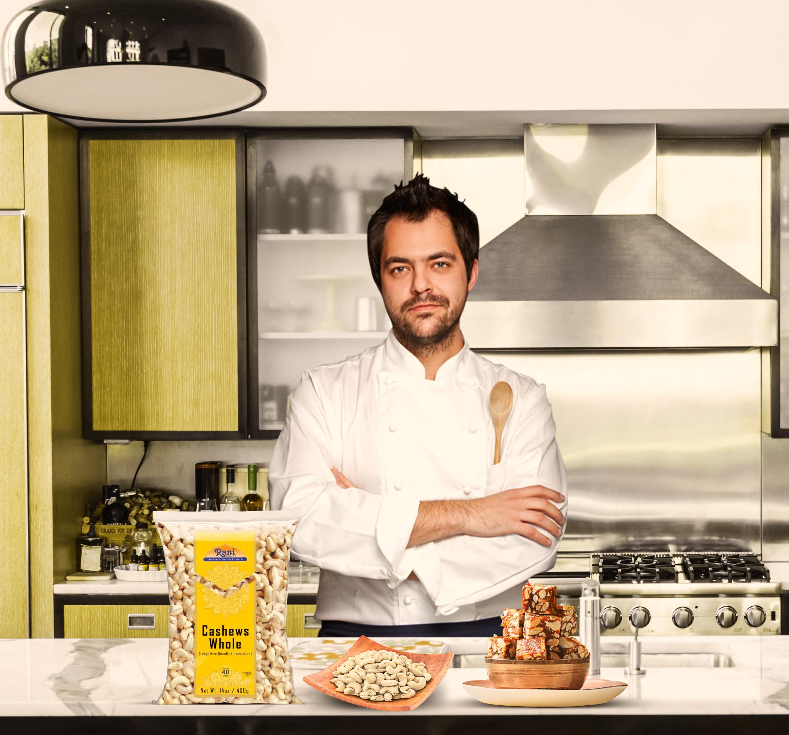 Rani Brand Authentic Indian Products Rani Raw Cashews Whole (uncooked, unsalted) 14oz (400g) ~ All Natural, No Preservatives | Vegan | NON-GMO | Kosher | Gluten Friendly