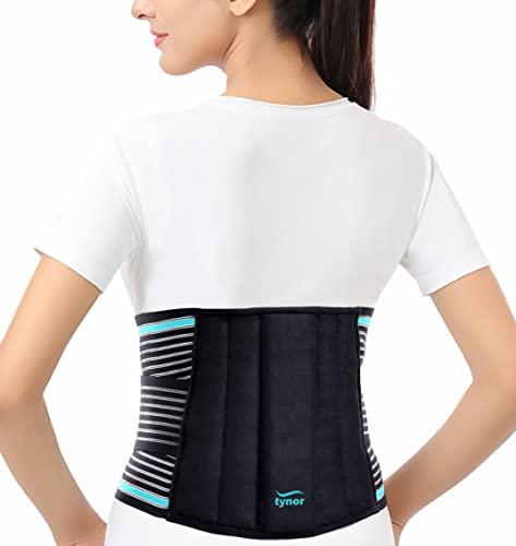 TYNOR TYNOR Back Brace for Lower Back Pain - Back Support Belt for Women & Men - Breathable Design With Lumbar Support Pad - Lumbo Sacral Belt for Lower Back Pain Relief - Black, Large, 1 Unit